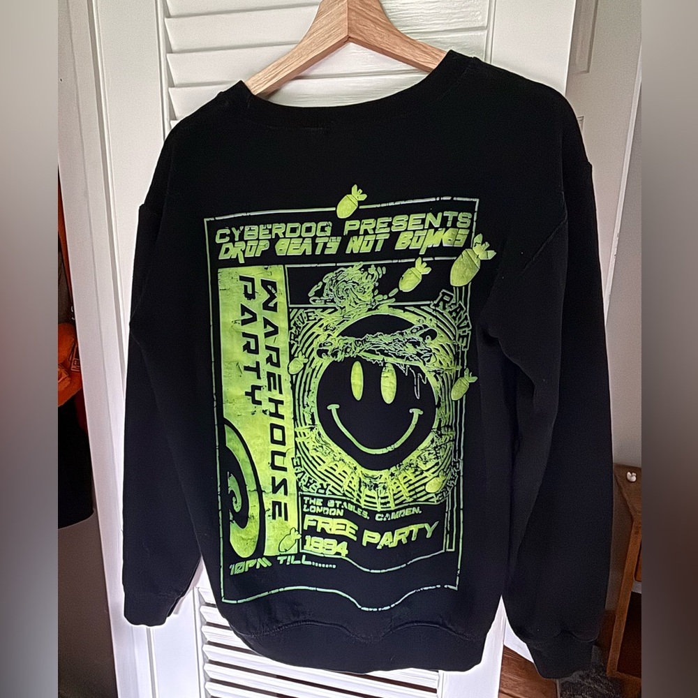 Cyberdog London black and neon sweatshirt size S